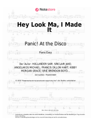 Noten, Akkorde Panic! At the Disco - Hey Look Ma, I Made It