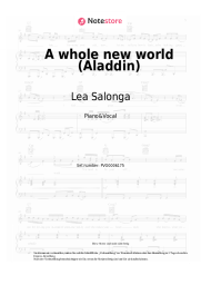 Noten, Akkorde Lea Salonga, Brad Kane, Alan Menken - A whole new world (Aladdin) 