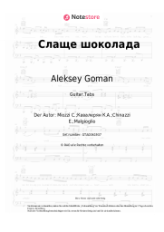 Noten, Akkorde Aleksey Goman, Jeanna Friske - Слаще шоколада