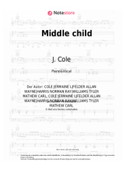 Noten, Akkorde J. Cole - Middle child