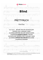 Noten, Akkorde PRETTYMUCH - Blind