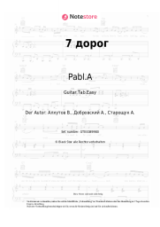 Noten, Akkorde Pabl.A, Anton Blame - 7 дорог