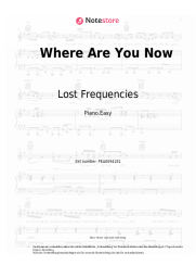 Noten, Akkorde Lost Frequencies, Calum Scott - Where Are You Now