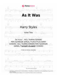 Noten, Akkorde Harry Styles - As It Was