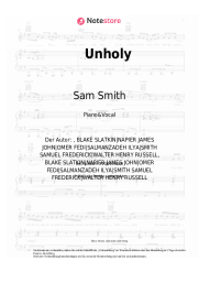 Noten, Akkorde Sam Smith, Kim Petras - Unholy