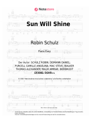 Noten, Akkorde Robin Schulz, Tom Walker - Sun Will Shine