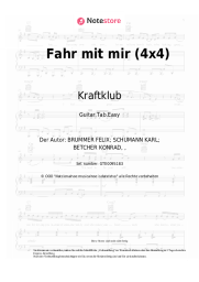 Noten, Akkorde Kraftklub, Tokio Hotel - Fahr mit mir (4x4)