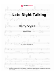 Noten, Akkorde Harry Styles - Late Night Talking