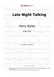 Noten, Akkorde Harry Styles - Late Night Talking