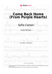 Noten, Akkorde Sofia Carson - Come Back Home (From Purple Hearts)
