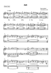Noten, Akkorde Rammstein - Zeit