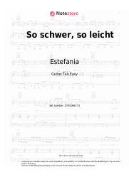 Noten, Akkorde Estefania - So schwer, so leicht