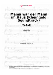 Noten, Akkorde XATAR, SAMY - Mama war der Mann im Haus (Rheingold Soundtrack)