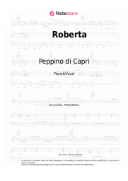 Noten, Akkorde Peppino di Capri - Roberta