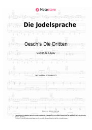 Noten, Akkorde Oesch's Die Dritten - Die Jodelsprache