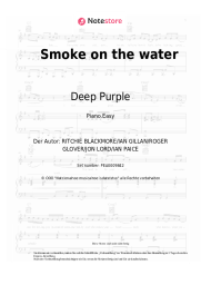 Noten, Akkorde Deep Purple - Smoke on the water