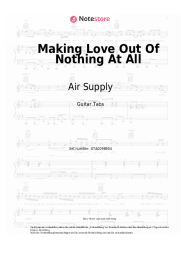 Noten, Akkorde Air Supply - Making Love Out Of Nothing At All
