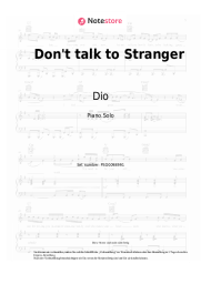 undefined Dio - Don't talk to Stranger