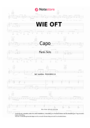 Noten, Akkorde Capo - WIE OFT