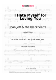 Noten, Akkorde Joan Jett & the Blackhearts - I Hate Myself for Loving You