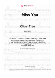 Noten, Akkorde Oliver Tree, Robin Schulz - Miss You