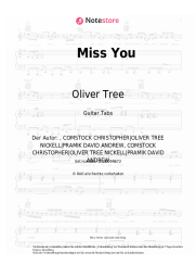Noten, Akkorde Oliver Tree, Robin Schulz - Miss You
