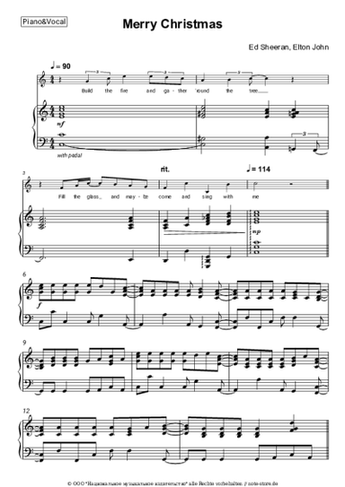 Noten, Akkorde Ed Sheeran, Elton John - Merry Christmas