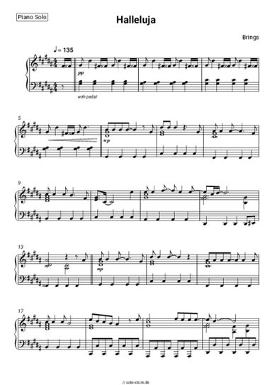 Noten, Akkorde Brings - Halleluja