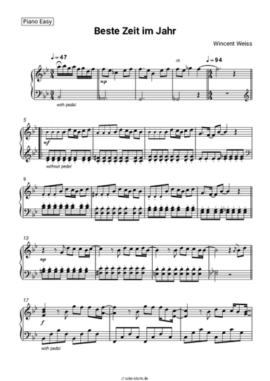 Noten, Akkorde Wincent Weiss - Beste Zeit im Jahr
