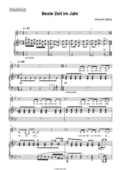 Noten, Akkorde Wincent Weiss - Beste Zeit im Jahr