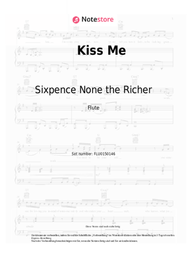 Noten, Akkorde Sixpence None the Richer - Kiss Me