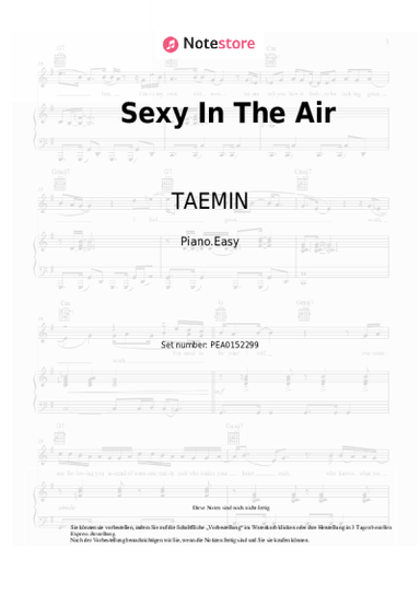 Noten, Akkorde TAEMIN - Sexy In The Air