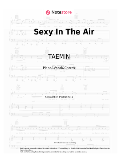Noten, Akkorde TAEMIN - Sexy In The Air