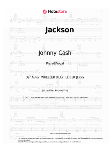 Noten, Akkorde Johnny Cash, June Carter - Jackson