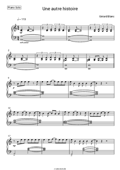 Noten, Akkorde Gérard Blanc - Une autre histoire