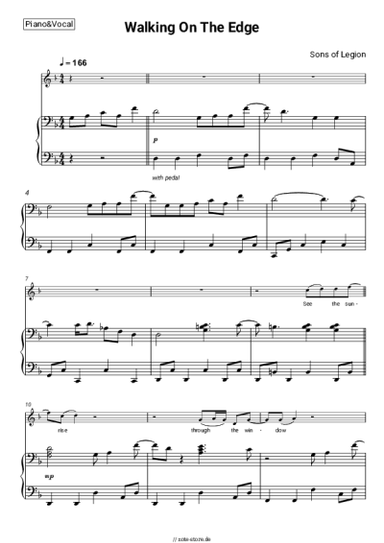 Noten, Akkorde Sons of Legion - Walking On The Edge