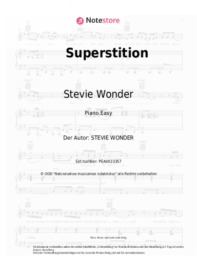 Noten, Akkorde Stevie Wonder - Superstition