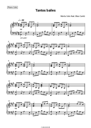 Noten, Akkorde Marta Soto, Blas Canto - Tantos Bailes