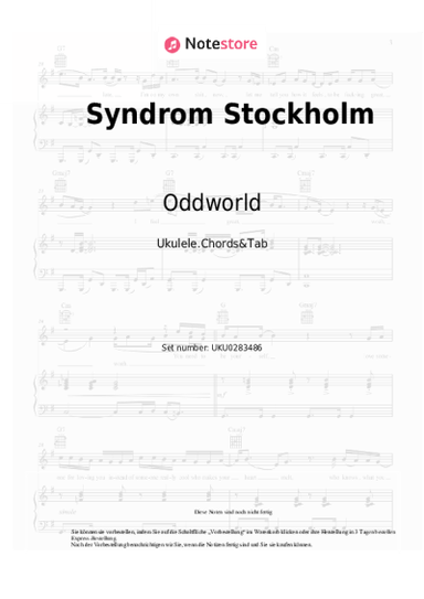 Noten, Akkorde Oddworld, Haftbefehl - Syndrom Stockholm
