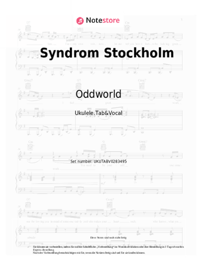 Noten, Akkorde Oddworld, Haftbefehl - Syndrom Stockholm