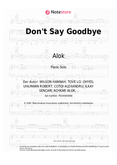 undefined Alok, Ilkay Sencan, Tove Lo - Don't Say Goodbye