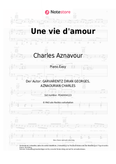 undefined Charles Aznavour - Une vie d'amour