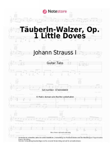 undefined Johann Strauss I - Täuberln-Walzer, Op. 1 Little Doves