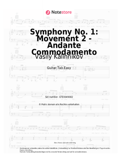 undefined Vasily Kalinnikov - Symphony No. 1: Movement 2 - Andante Commodamento