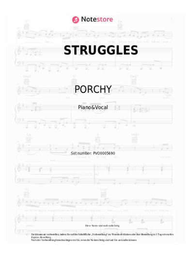 Noten, Akkorde PORCHY, Oxxxymiron, Markul - STRUGGLES