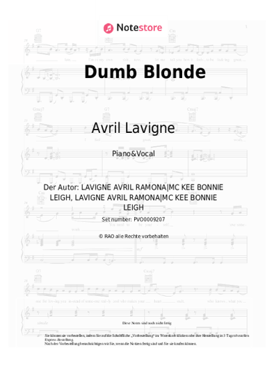 Noten, Akkorde Avril Lavigne, Nicki Minaj - Dumb Blonde