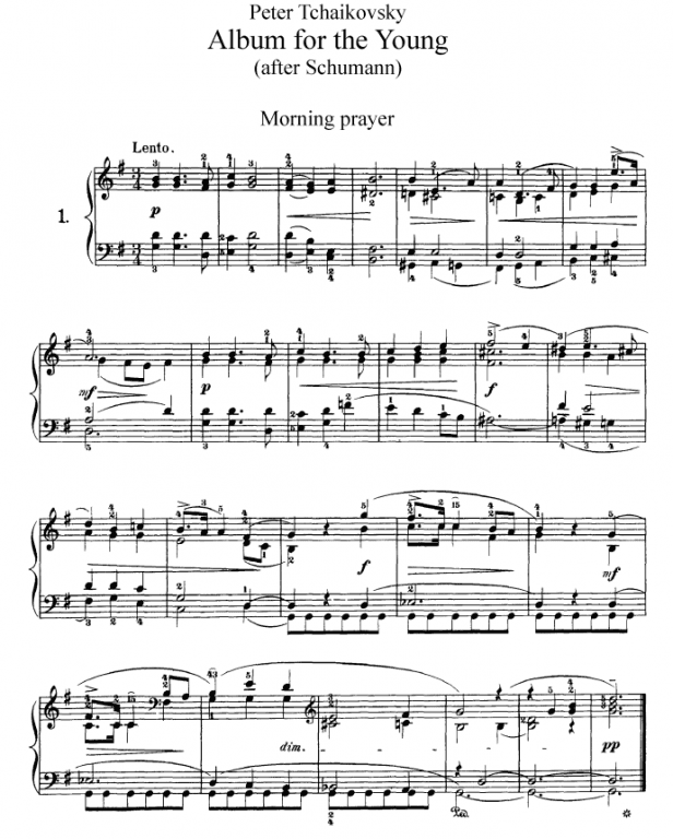 Noten Pyotr Ilyich Tchaikovsky - Children's album Op.39 - Klavier.Solo