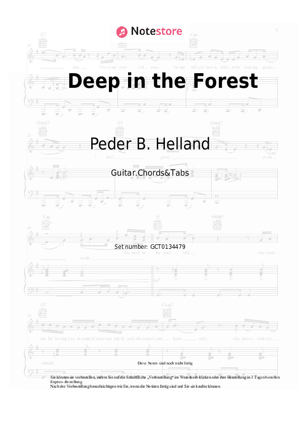 Akkorde Peder B. Helland - Deep in the Forest - Gitarren.Akkorde&Tabas