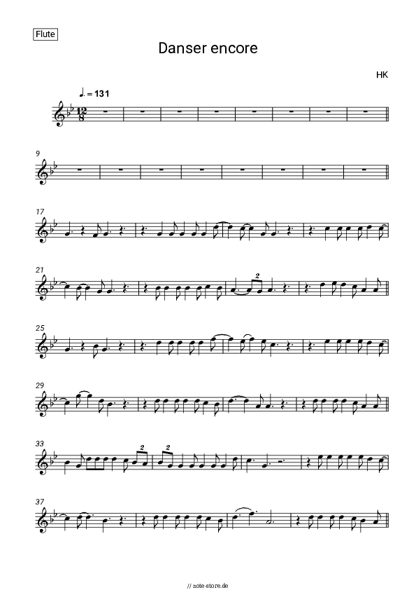 Noten HK - Danser Encore - Flöte