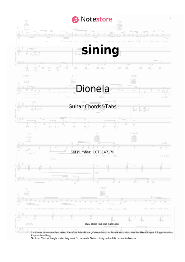 Akkorde Dionela, Jay R - sining - Gitarren.Akkorde&Tabas